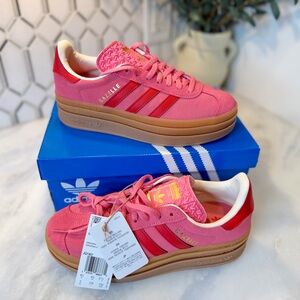 Adidas Gazelle Bold Rose Tone Better Scarlet Sneakers Size 5Y/6.5W